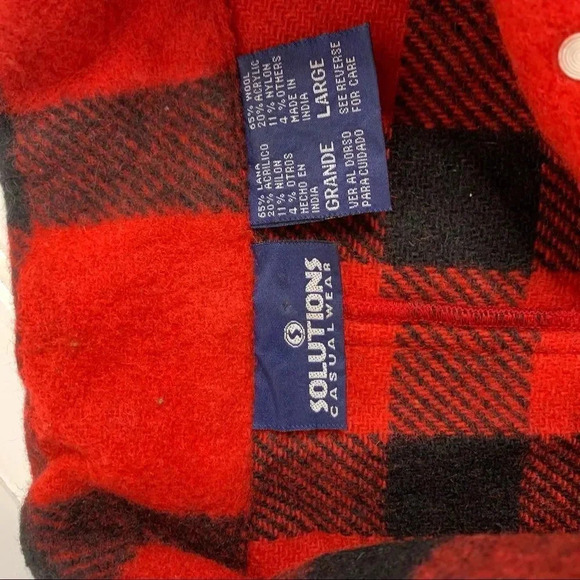 Vintage Plaid Shacket Wool Blend - Picture 5 of 8